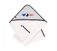 Cape De Bain Et Gant De Toilette Baby Sailor