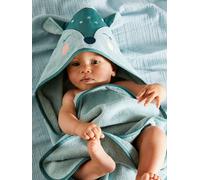 Cape de bain et gant de toilette Biche vert 100X100