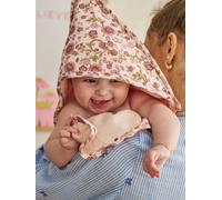 Cape de bain et gant LATIKA rose imprimé 70X70