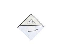 Cape de bain et gant Sauthon pluche et pompon