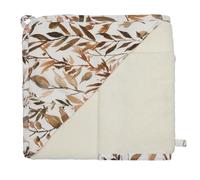 Cape de Bain + Gant (Caramel Forest) - Éponge Bambou Ultra Douce - Cadeau de Naissance utile et Tendance - Gant Assorti Inclus - Style raffiné à la Sortie du Bain - 70x70 cm