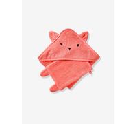 VERTBAUDET Cape de bain + gant coton bio rose 70X70