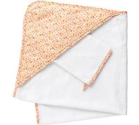 Sauthon Cape de bain et gant Esmée en coton blanc 75x75