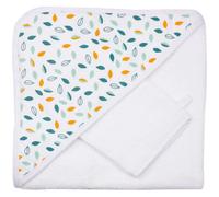 Cape de bain + gant Kolala et sa tribu (70 x 70 cm)