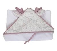 Cape de bain + gant Lilas (75 x 75 cm)