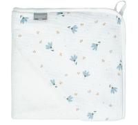 Cape de bain grande coton bambou bleuet