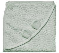 Cape de bain ours vert sauge (80 x 80 cm)