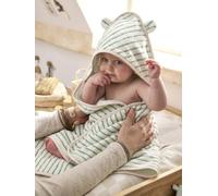 VERTBAUDET Cape de bain et gant de toilette BIO vert sauge 100X100