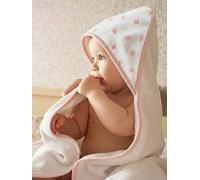 Cape de bain personnalisable et gant de toilette NOEUDS blanc imprimé 70X70