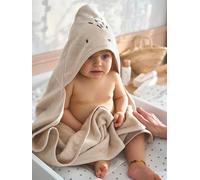 VERTBAUDET Cape de Bain/Serviette à Capuche Bébé et Enfant, avec Coton recyclé Sable 70X100
