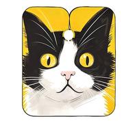 Cape De Barbier Black And White Cute Kitty On Yellow Cape De Coiffure Professionnelle Cape De Coiffeur Ajustable Robe De Coiffure Pour Teinture Accessoires De Salon 140x168cm