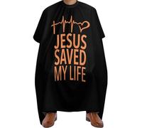 Cape De Barbier God Saved My Life Cape De Coiffure Ajustable Cape De Coiffeur Professionnelle Robe De Coiffure Pour Protection Du Vêtement Salon De Coiffure Accessoires De Salon 140x168cm
