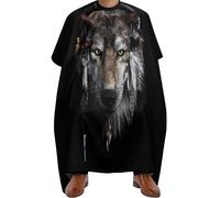 Cape De Barbier Loup Amérindien Cape De Coiffure Pour 140X168CM