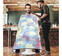 Cape De Barbier Rainbow Uni-Corn In The Cloud Cape De Coiffeur Lavable Robe De Coiffure Professionnelle Cape De Coupe De Cheveux Pour Teinture Accessoires De Salon Salon De Coiffure 140x168cm