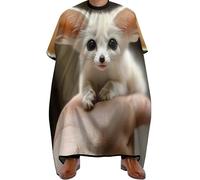 Cape de Barbier Renard Fennec mignon, Antistatique Tablier de Coiffure Portable Cape de Coupe pour Femmes Coiffeurs 140X168cm