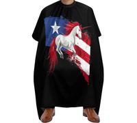 Cape De Barbier Uni-Corn Puerto Rico Flag Cape De Coiffure Professionnelle Cape De Coupe De Cheveux Lavable Cape De Coiffeur Pour Salon De Coiffure Accessoires De Salon 140x168cm