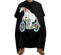 Cape De Barbier Uni-Corn Riding Motorcycle Cape De Coupe De Cheveux Professionnelle Cape De Coiffure Ajustable Cape De Coiffeur Pour Salon De Coiffure Teinture Protection Du Vêtement 140x168cm