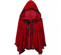 Cape de carnaval pour enfant - Cape festive théâtrale - Capuche - Fermeture à nœud - Accessoire de costume fantaisie - Aspect velours - Coupe courte - Cape médiévale pour fête costumée, Style b01
