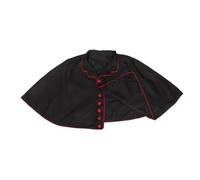Cape de Célébrant Noire en Polyester, Col Montant Traditionnel | Tenue Liturgique Classique, pour Chorales et Baptêmes, Coupe Non Encombrante, Superposition Polyvalente