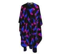 Cape De Cheveux Flamme Bleue Violette Barber Cape De Salon Professionnel Lavable Réglable Coupe Cheveux, Pour Le Dyeing, Femme, Adultes, 140x168cm
