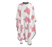 Cape De Cheveux Imprimé Vache Rose Mignon Cape De Salon De Coiffure Réglable Anti-Taches Coupe Cheveux, Pour Le Dyeing, Femme, Adultes, 140x168cm