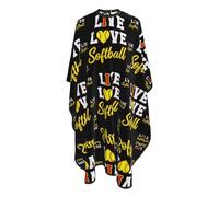 Cape De Cheveux J'Adore Le Softball Barber Cape De Salon Professionnel Perméable À L'Air Anti Statique Coupe Cheveux, Pour Femme, Le Dyeing, Adultes, 140x168cm