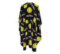 Cape De Cheveux J'Adore Le Softball Tablier De Coiffure D’Enfants Lavable Anti Statique Coupe Cheveux, Pour Le Dyeing, Femme, Adultes, 140x168cm