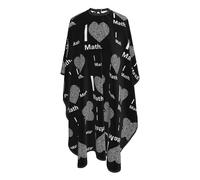 Cape De Cheveux J'Aime Les Maths Cœur Noir Cape De Salon De Coiffure Anti-Taches Perméable À L'Air Tablier De Barbier, Pour Le Dyeing, Femme, Adultes, 140x168cm