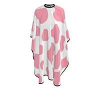 Cape De Cheveux Joli Imprimé Vache Rose Cape De Salon De Coiffure Anti-Taches Réglable Coupe Cheveux, Pour Le Dyeing, Femme, Adultes, 140x168cm