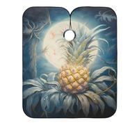 Cape De Cheveux Lune Romantique Et Ananas Barber Cape De Salon Professionnel Réglable Coupe Cheveux, Pour Le Lavage Des Cheveux, Coloration Des Cheveux, Adultes, 140×168cm