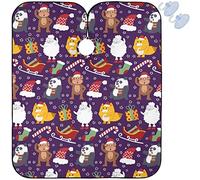 Cape De Cheveux Noël Drôle Singe Père Noël Renard Mouton Cape De Salon De Coiffure Perméable À L'Air Réglable Tablier De Barbier, Pour Adultes, Femme, Le Dyeing, 140x168cm