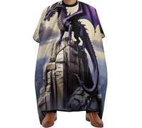 Cape de Cheveux Roi dragon maléfique et féroce, nettoyage facile Capes de Salon de Coiffure Portable Cape de Barbier pour Couper Salon 140X168cm