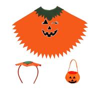 Cape de citrouille, tenue de déguisement pour adulte, costume d'Halloween phosphorescent, cape de costumade avec chapeau et sac, tenue de jeu de rôle sur scène pour bal masqué, fête, concert