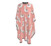 Cape De Coiffeur Alpaca Llama Pink Antistatique Robe De Barbier Professionnelle Capes De Coupe Pour Unisexe Barbiers 140X168Cm