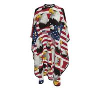 Cape De Coiffeur American Flag Bald Eagle Imperméable Robe De Barbier Antistatique Cape De Cheveux Pour Coiffeurs Unisexe 140X168Cm