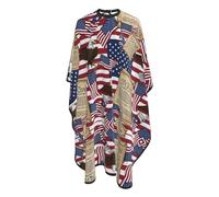 Cape De Coiffeur American Flag Patriotic Usa Bald Eagle And Book Imperméable Capes De Barbier Antistatique Capes De Coupe Pour Protection Du Vêtement Studio Et Maison 140X168Cm
