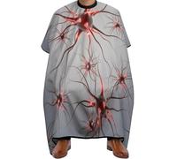 Cape De Coiffeur Art Neuronal Professionnelle Capes De Coupe Imperméable Robe De Barbier Pour Protection Du Vêtement Barbiers 140X168Cm