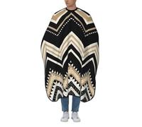 Cape De Coiffeur Black White Tan Zigzag Salon Capes De Coupe Imperméable Robe De Barbier Pour Unisexe Studio Et Maison 140X168Cm