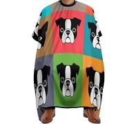 Cape De Coiffeur Bostons Terriers Tile Bulldog Dog Salon Cape De Cheveux Antiadhésif Tablier De Coiffeur Pour Barbiers Protection Du Vêtement Unisexe 140X168Cm
