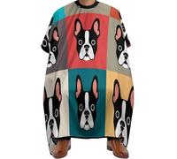 Cape De Coiffeur Bostons Terriers Tile Bulldog Dog Salon Tablier De Coiffeur Professionnelle Robe De Barbier Pour Protection Du Vêtement Coiffeurs Unisexe 140X168Cm