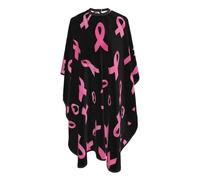 Cape De Coiffeur Breast Cancers Awareness Ribbons Black Antiadhésif Capes De Coupe Antistatique Robe De Barbier Pour Protection Du Vêtement Studio Et Maison 140X168Cm