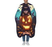 Cape De Coiffeur Bulldog On Oranges Pumpkin Cartoon Robe De Barbier Professionnelle Tablier De Coiffeur Antistatique Capes De Barbier Pour Barbiers Coiffeurs Studio Et Maison 140X168Cm
