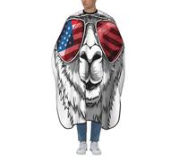 Cape De Coiffeur Cartoon Alpaca Wearing Sunglasses Tablier De Coiffeur Antiadhésif Cape De Cheveux Imperméable Capes De Barbier Pour Studio Et Maison Coiffeurs Barbiers 140X168Cm