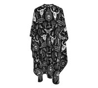 Cape De Coiffeur Cat Skull Head Witch Board Black Gothic Professionnelle Capes De Barbier Imperméable Cape De Cheveux Pour Protection Du Vêtement Unisexe 140X168Cm