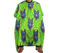 Cape De Coiffeur Chien De Berger Tie-Dye Greenes Imperméable Tablier De Coiffeur Antiadhésif Robe De Barbier Pour Protection Du Vêtement Barbiers 140X168Cm