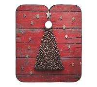 Cape De Coiffeur Christmas Coffee Tree Capes De Coupe Imperméable Tablier De Coiffeur Antistatique Cape De Cheveux Pour Protection Du Vêtement Coiffeurs Studio Et Maison 140X168Cm