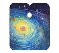 Cape De Coiffeur Colorful Solar System Tablier De Coiffeur Professionnelle Robe De Barbier Imperméable Capes De Barbier Pour Barbiers Unisexe Studio Et Maison 140X168Cm