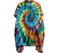 Cape De Coiffeur Colorful Tie Dye Art Imperméable Tablier De Coiffeur Professionnelle Robe De Barbier Pour Barbiers Coiffeurs Studio Et Maison 140X168Cm