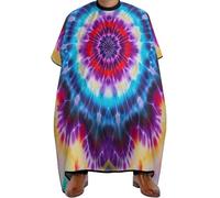 Cape De Coiffeur Colorful Tie Dye Art Professionnelle Robe De Barbier Antiadhésif Tablier De Coiffeur Pour Barbiers Studio Et Maison Unisexe 140X168Cm