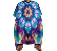Cape De Coiffeur Colorful Tie Dye Art Professionnelle Robe De Barbier Imperméable Capes De Coupe Pour Coiffeurs Protection Du Vêtement Studio Et Maison 140X168Cm